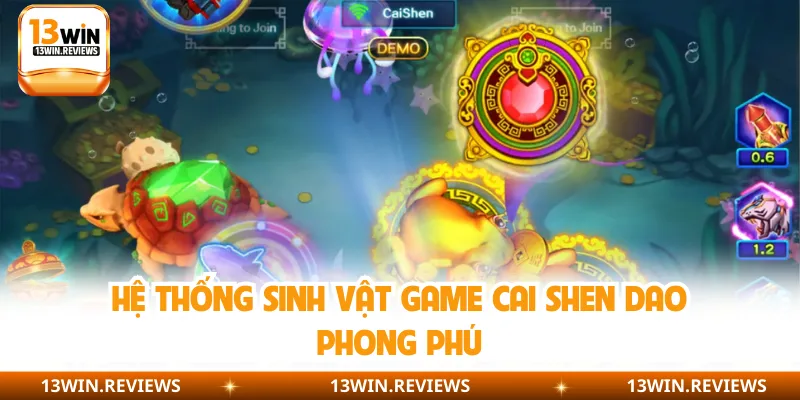 Hệ thống sinh vật game Cai Shen Dao phong phú
